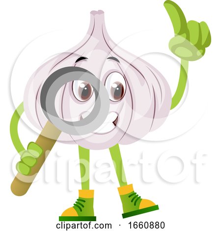 Garlic with Magnifying Tool by Morphart Creations