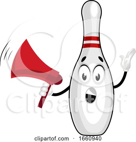 Bowling Pin with Megaphone by Morphart Creations