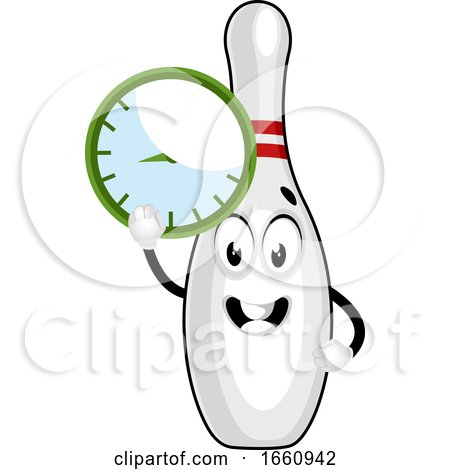 Bowling Pin with Clock by Morphart Creations