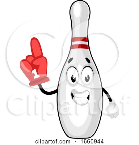 Bowling Pin with Red Glove by Morphart Creations