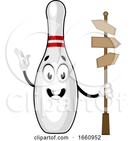 Bowling Pin with Road Sign by Morphart Creations