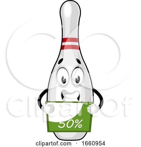 Bowling Pin with Sale Sign by Morphart Creations