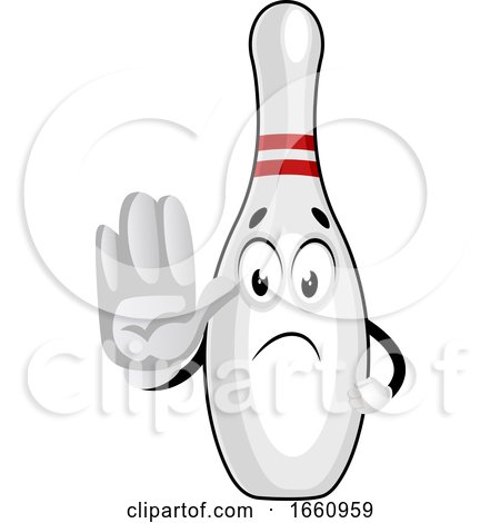 Bowling Pin Showing Stop Sign by Morphart Creations