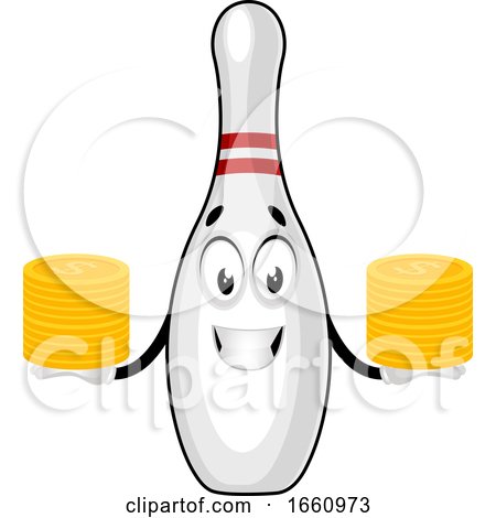 Bowling Pin with Coins by Morphart Creations