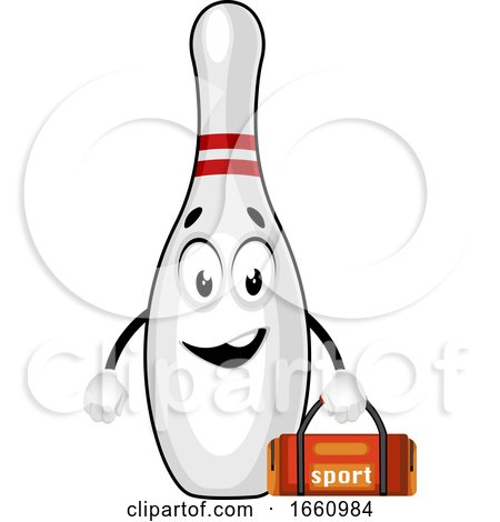 Bowling Pin with Sport Bag by Morphart Creations