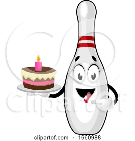 Bowling Pin with Birthday Cake by Morphart Creations