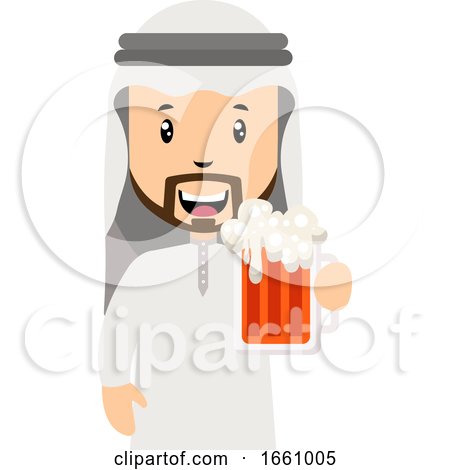 Arab with Beer by Morphart Creations