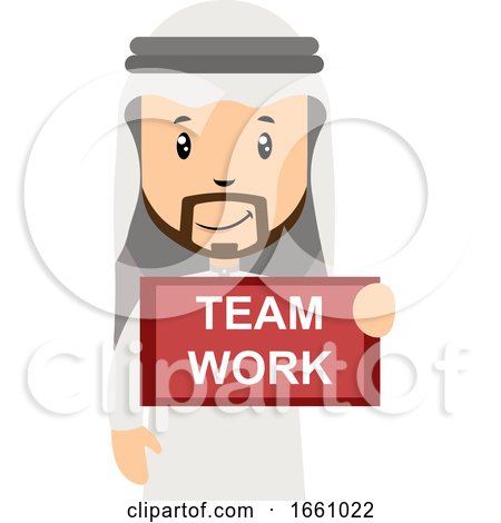 Arab Holding Team Work Sign by Morphart Creations
