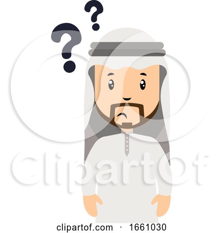 Arab with Question Marks by Morphart Creations