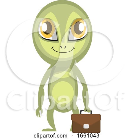 Alien with Suitcase by Morphart Creations