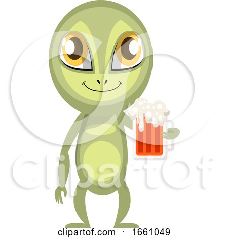 Alien with Beer by Morphart Creations
