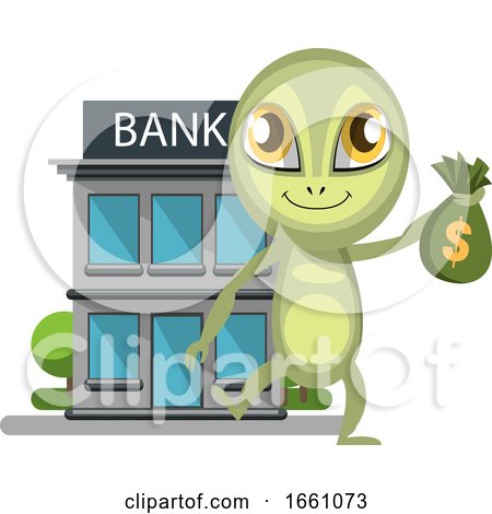 Alien at the Bank by Morphart Creations