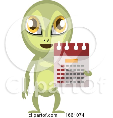 Alien with Calendar by Morphart Creations