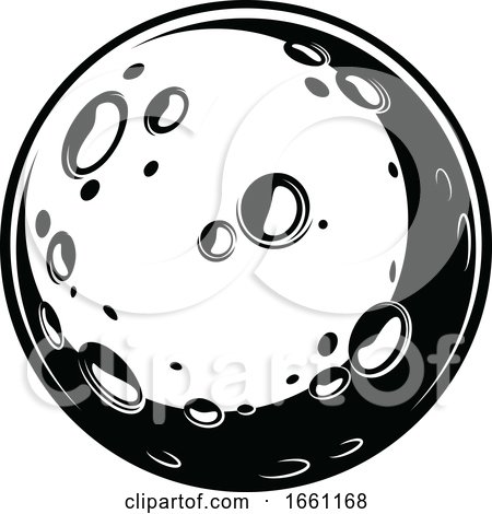 Black and White Moon by Vector Tradition SM