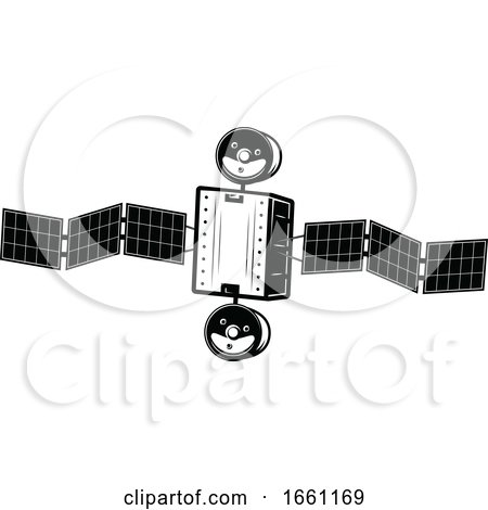 Black and White Satellite by Vector Tradition SM