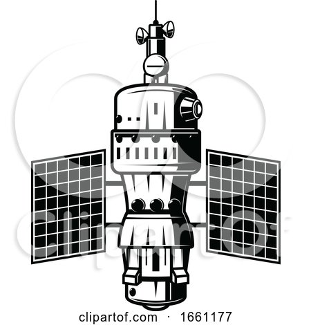 Black and White Satellite by Vector Tradition SM