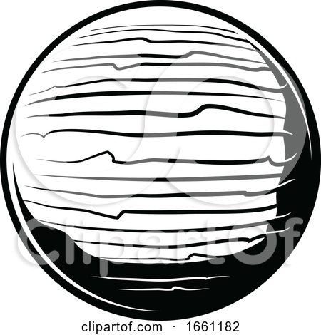 Black and White Planet by Vector Tradition SM