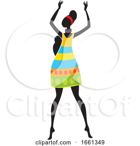 African Woman Dancing by Lal Perera