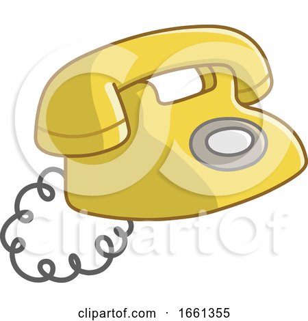 Cartoon Old Yellow Telephone by yayayoyo