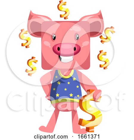 Pig with Dollar Sign by Morphart Creations