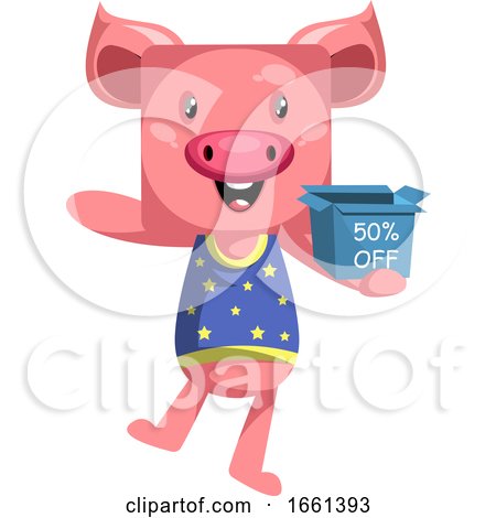Pig with Sale Box by Morphart Creations