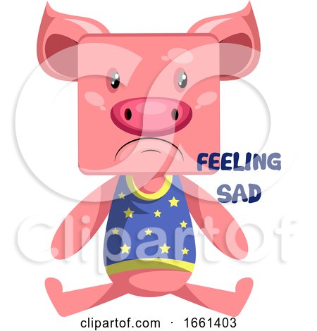 Pig Feeling Sad by Morphart Creations