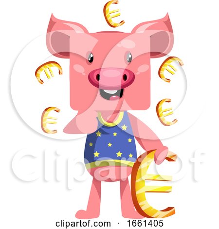 Pig with Euro Sign by Morphart Creations