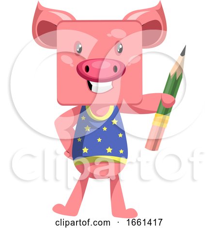 Pig with Pen by Morphart Creations