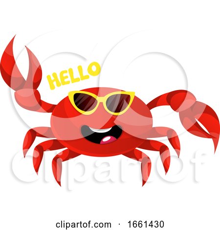 Crab with Yellow Glasses by Morphart Creations