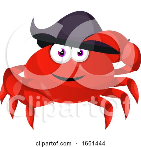 Crab with Pirate Hat by Morphart Creations