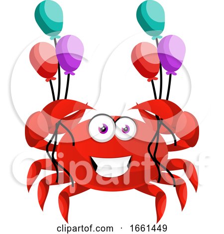 Crab with Balloons by Morphart Creations