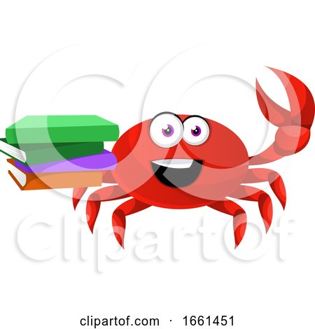 Crab with Books by Morphart Creations
