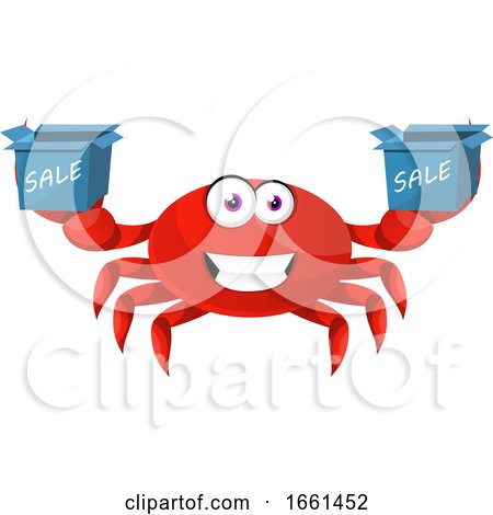 Crab with Sale Box by Morphart Creations