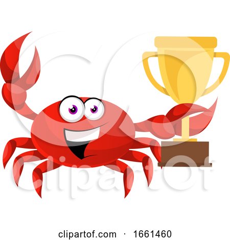 Crab Holding Trophy by Morphart Creations