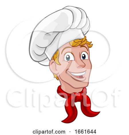 Chef Cook Baker Cartoon Character by AtStockIllustration