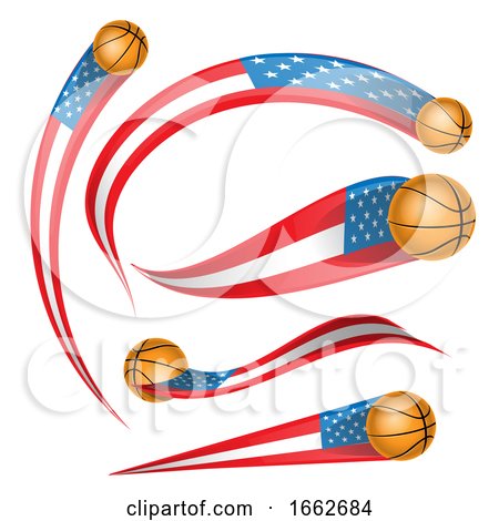Basketballs with American Flag Tails by Domenico Condello