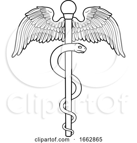 Rod of Asclepius Aesculapius Medical Symbol by AtStockIllustration