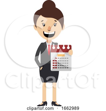Woman Holding Calendar by Morphart Creations