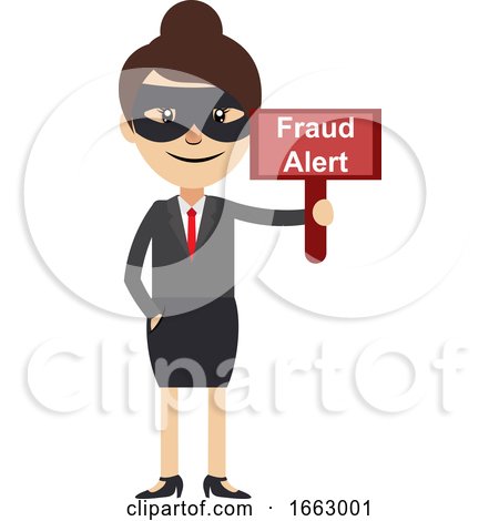 Woman with Fraud Sign by Morphart Creations