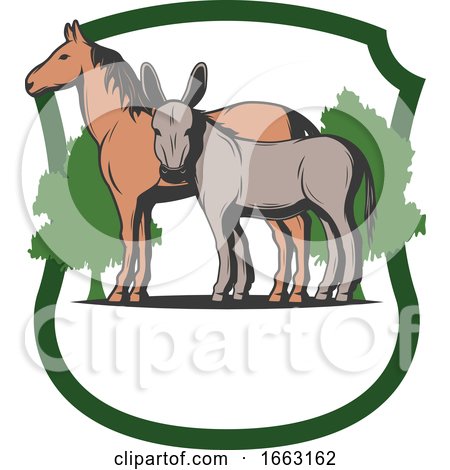 Horse and Donkey by Vector Tradition SM