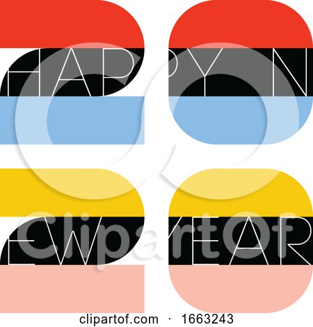 Happy New Year 2020 Design by elena