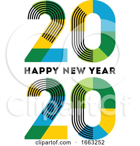 Happy New Year 2020 Design by elena