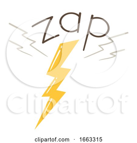 Lightning Onomatopoeia Sound Zap Illustration by BNP Design Studio