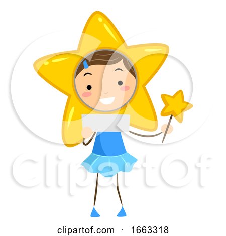 Kid Girl Weather Stars Illustration by BNP Design Studio