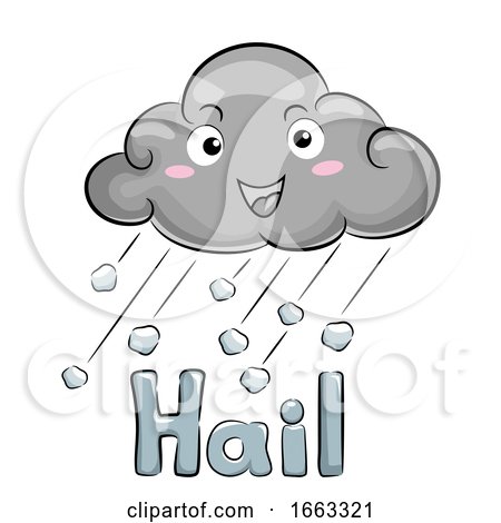 Mascot Cloud Hail Storm Illustration by BNP Design Studio