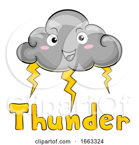 Mascot Cloud Thunder Storm Illustration by BNP Design Studio