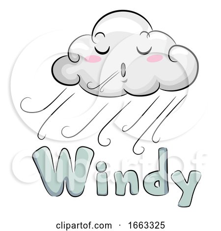 windy cloud cartoon