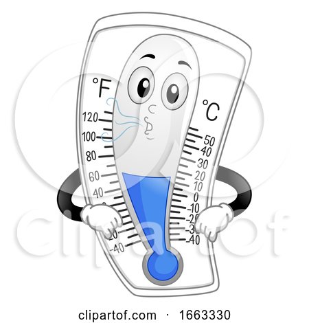Mascot Thermometer Cool Illustration by BNP Design Studio