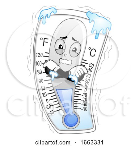 Mascot Thermometer Freezing Illustration by BNP Design Studio