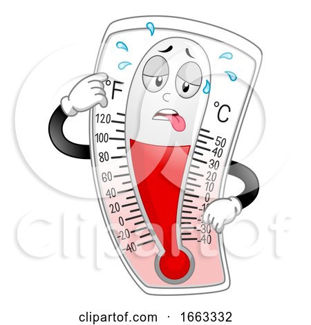 Mascot Thermometer Hot Illustration by BNP Design Studio